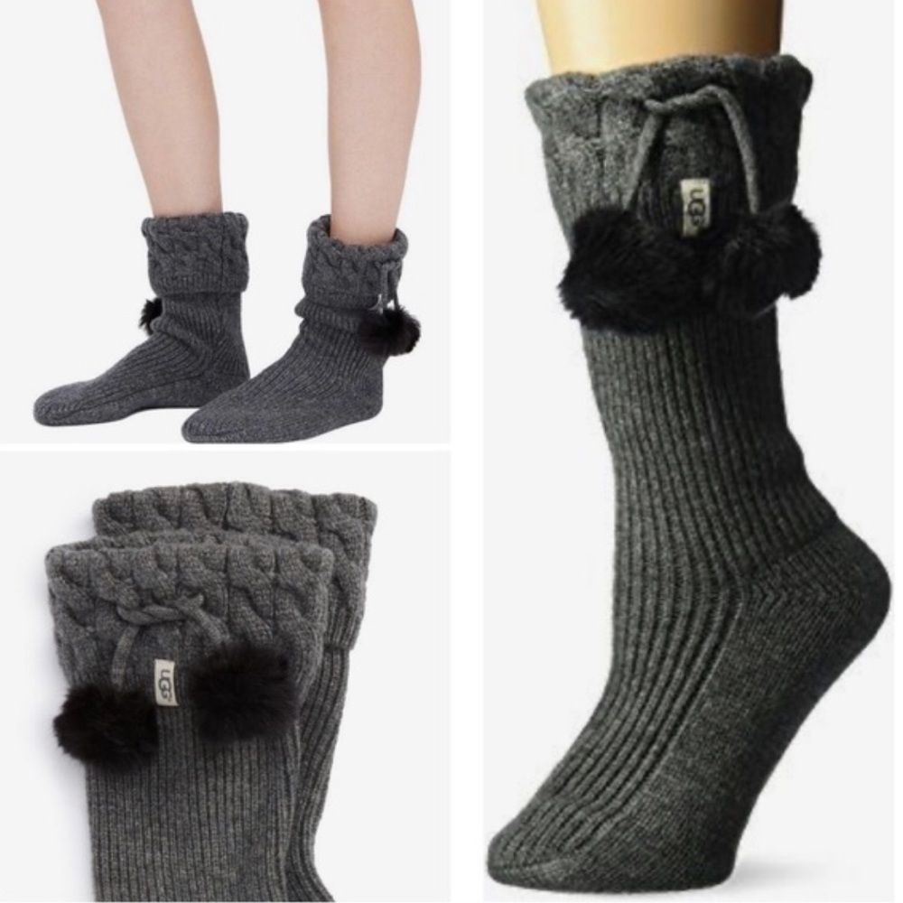 Ugg pom pom rain boot socks